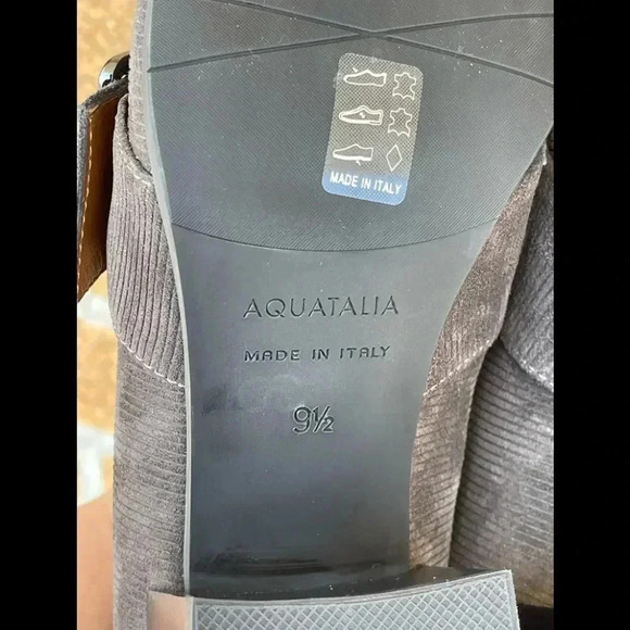 Aquatalia Womens Loreen Gray Loafer Heel shoes 9.5 - Picture 9 of 12